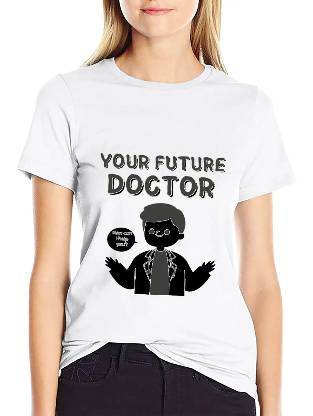 Your Future Doctor Unisex Casual T-Shirt – Clean Design For Daily Comfort