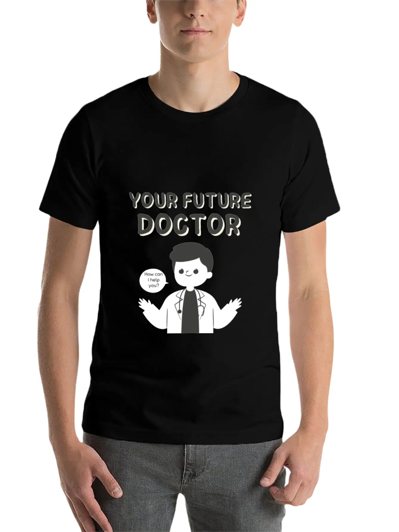 Your Future Doctor Unisex Casual T-Shirt – Clean Design For Daily Comfort
