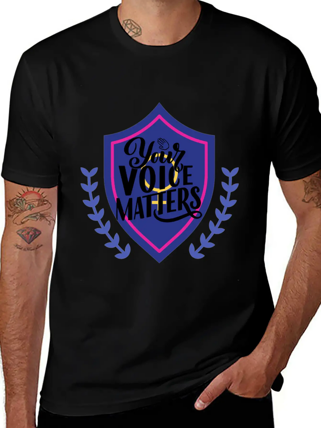 YOUR VOICE MATTERS Casual Graphic T-Shirt – Simple And Comfortable Daily Wear