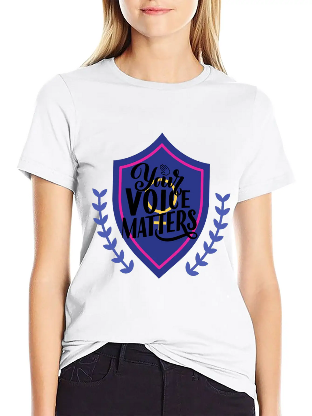 YOUR VOICE MATTERS Casual Graphic T-Shirt – Simple And Comfortable Daily Wear