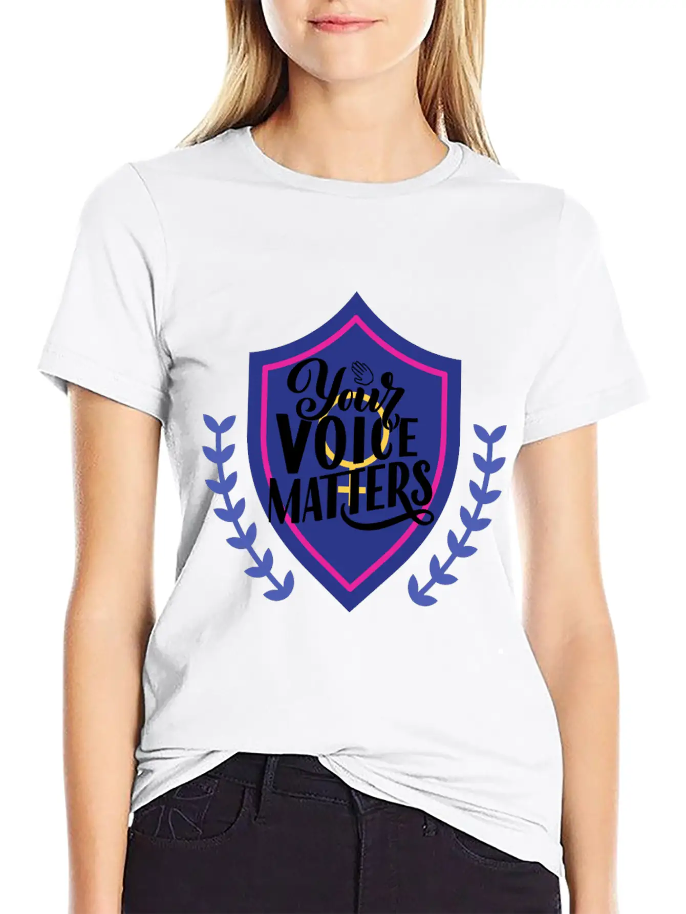 YOUR VOICE MATTERS Casual Graphic T-Shirt – Simple And Comfortable Daily Wear