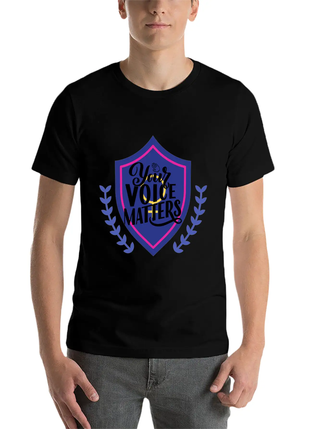 YOUR VOICE MATTERS Casual Graphic T-Shirt – Simple And Comfortable Daily Wear