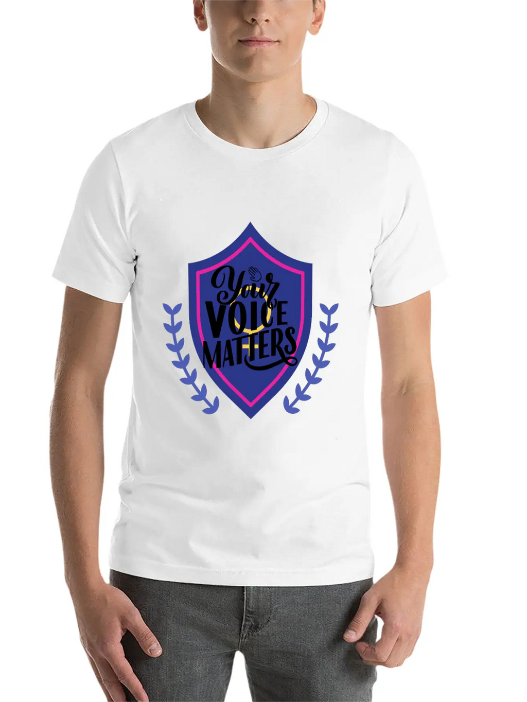 YOUR VOICE MATTERS Casual Graphic T-Shirt – Simple And Comfortable Daily Wear