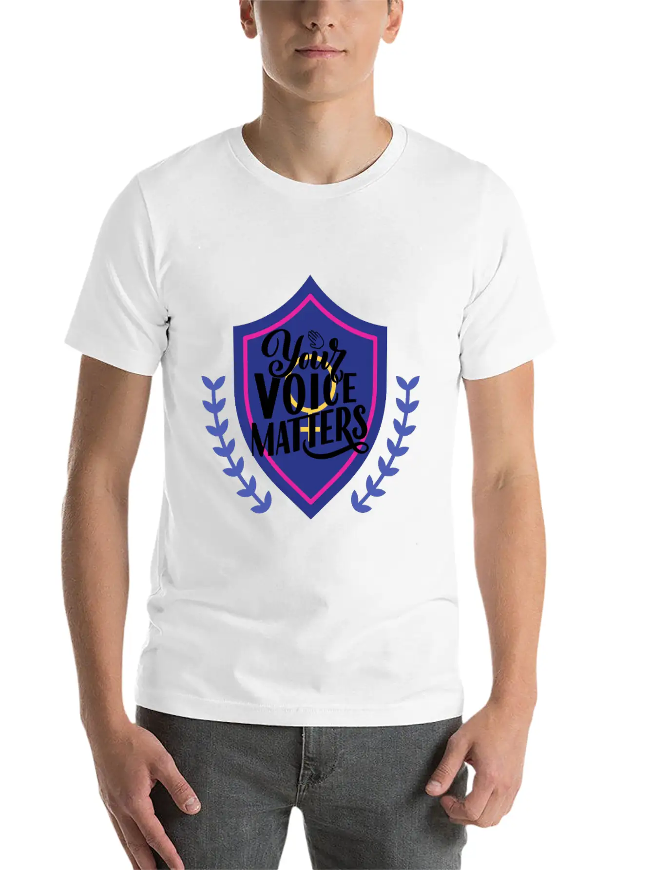 YOUR VOICE MATTERS Casual Graphic T-Shirt – Simple And Comfortable Daily Wear