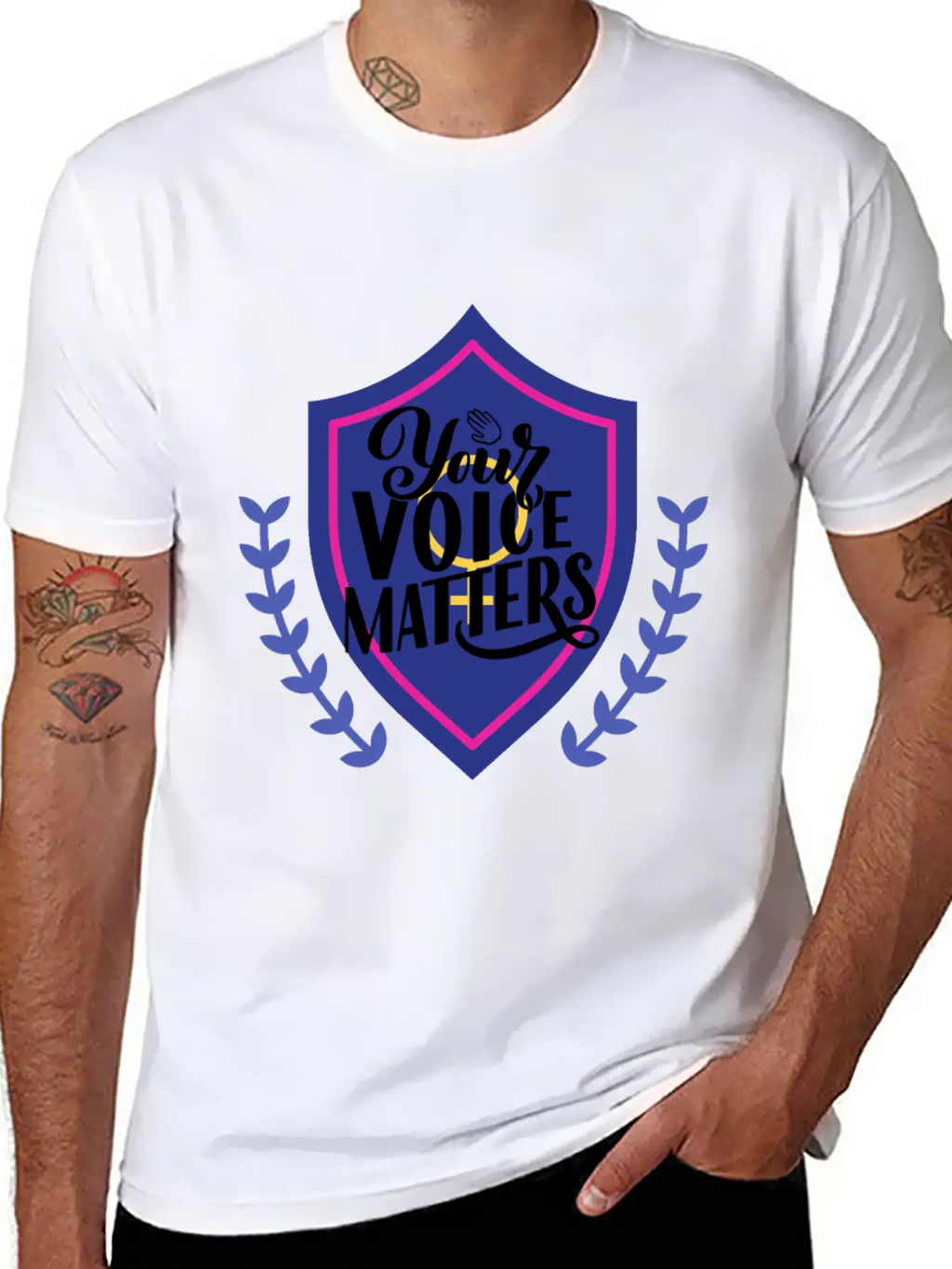 YOUR VOICE MATTERS Casual Graphic T-Shirt – Simple And Comfortable Daily Wear