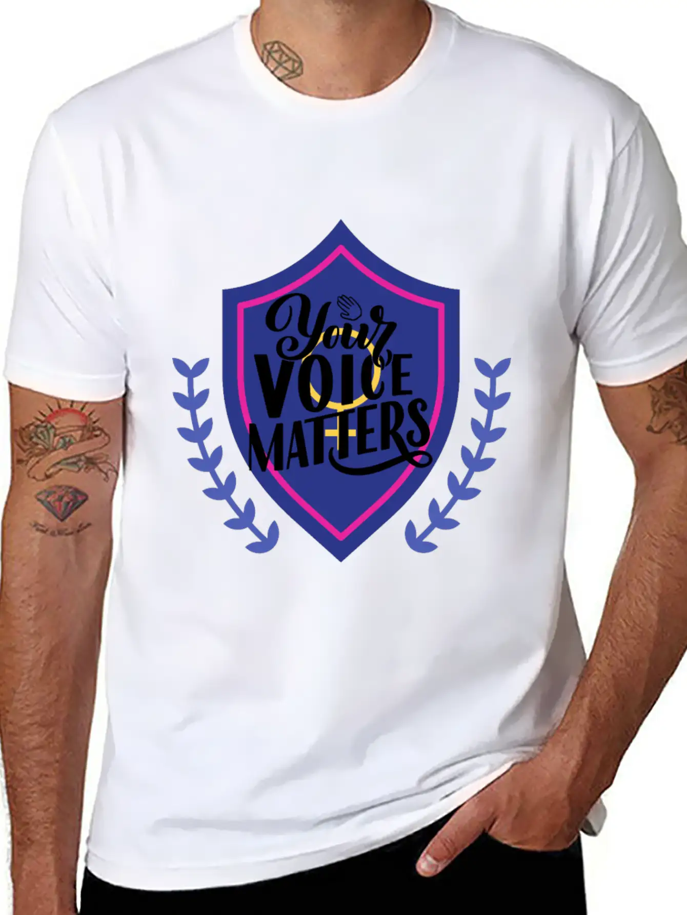 YOUR VOICE MATTERS Casual Graphic T-Shirt – Simple And Comfortable Daily Wear