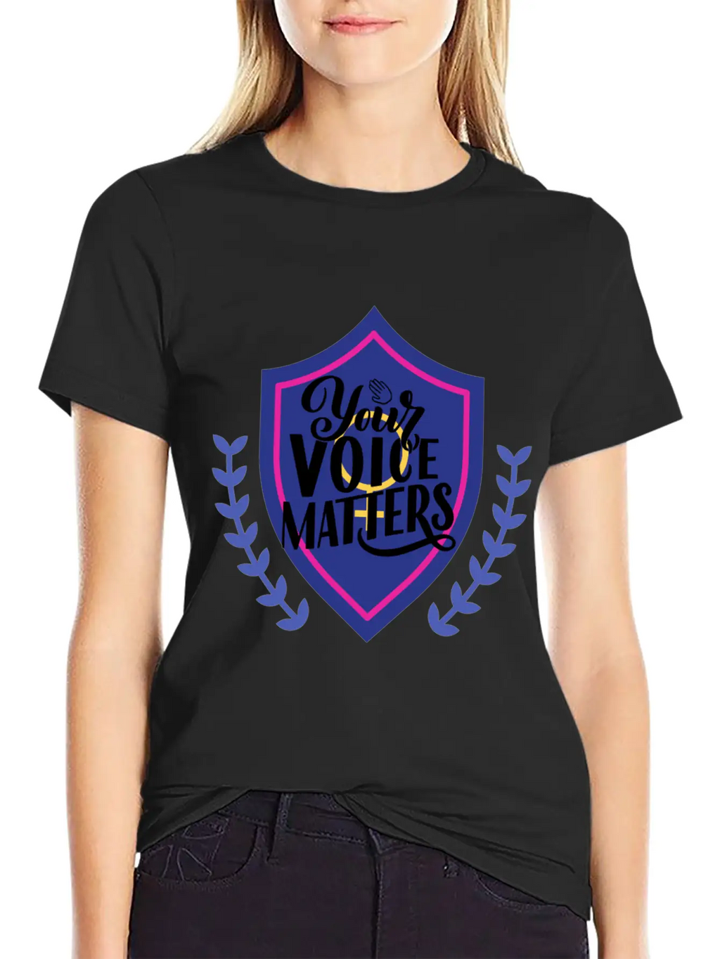 YOUR VOICE MATTERS Casual Graphic T-Shirt – Simple And Comfortable Daily Wear