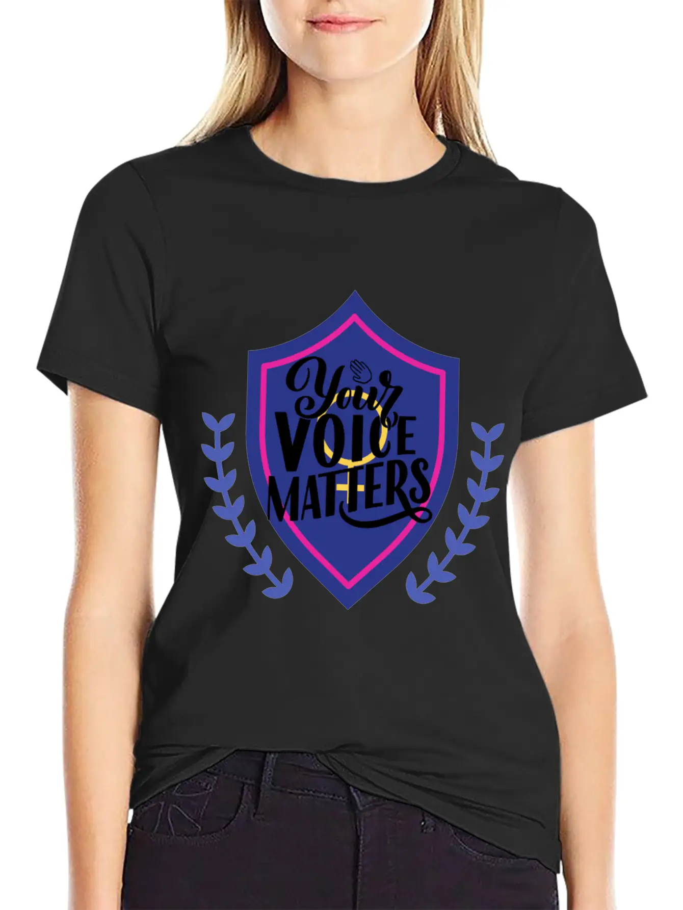 YOUR VOICE MATTERS Casual Graphic T-Shirt – Simple And Comfortable Daily Wear