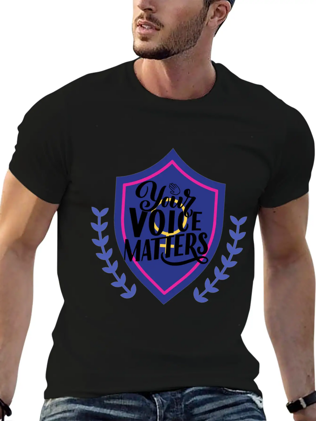 YOUR VOICE MATTERS Casual Graphic T-Shirt – Simple And Comfortable Daily Wear