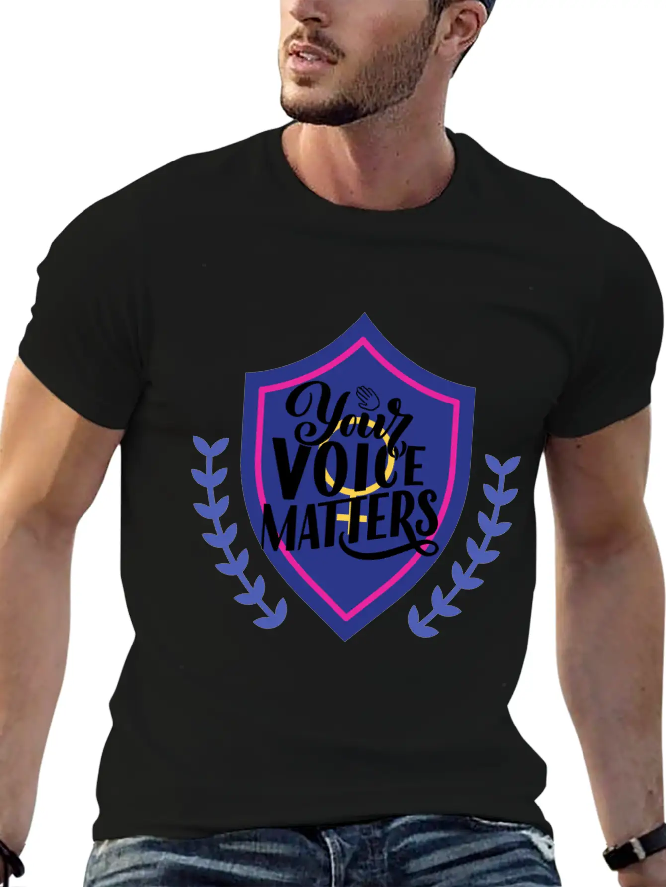 YOUR VOICE MATTERS Casual Graphic T-Shirt – Simple And Comfortable Daily Wear
