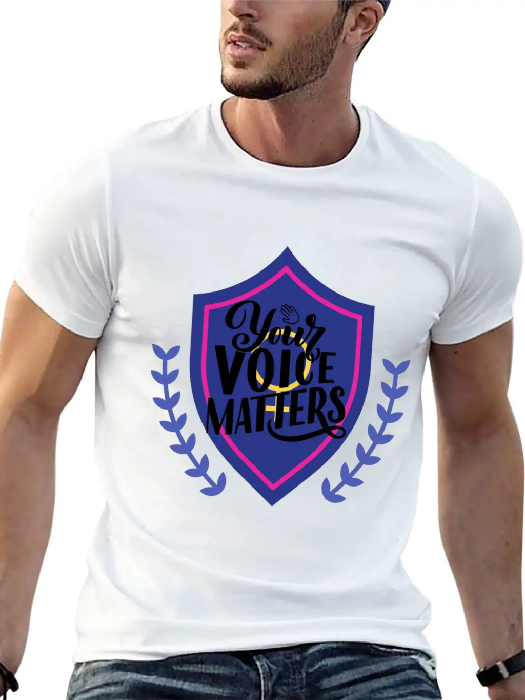 YOUR VOICE MATTERS Casual Graphic T-Shirt – Simple And Comfortable Daily Wear