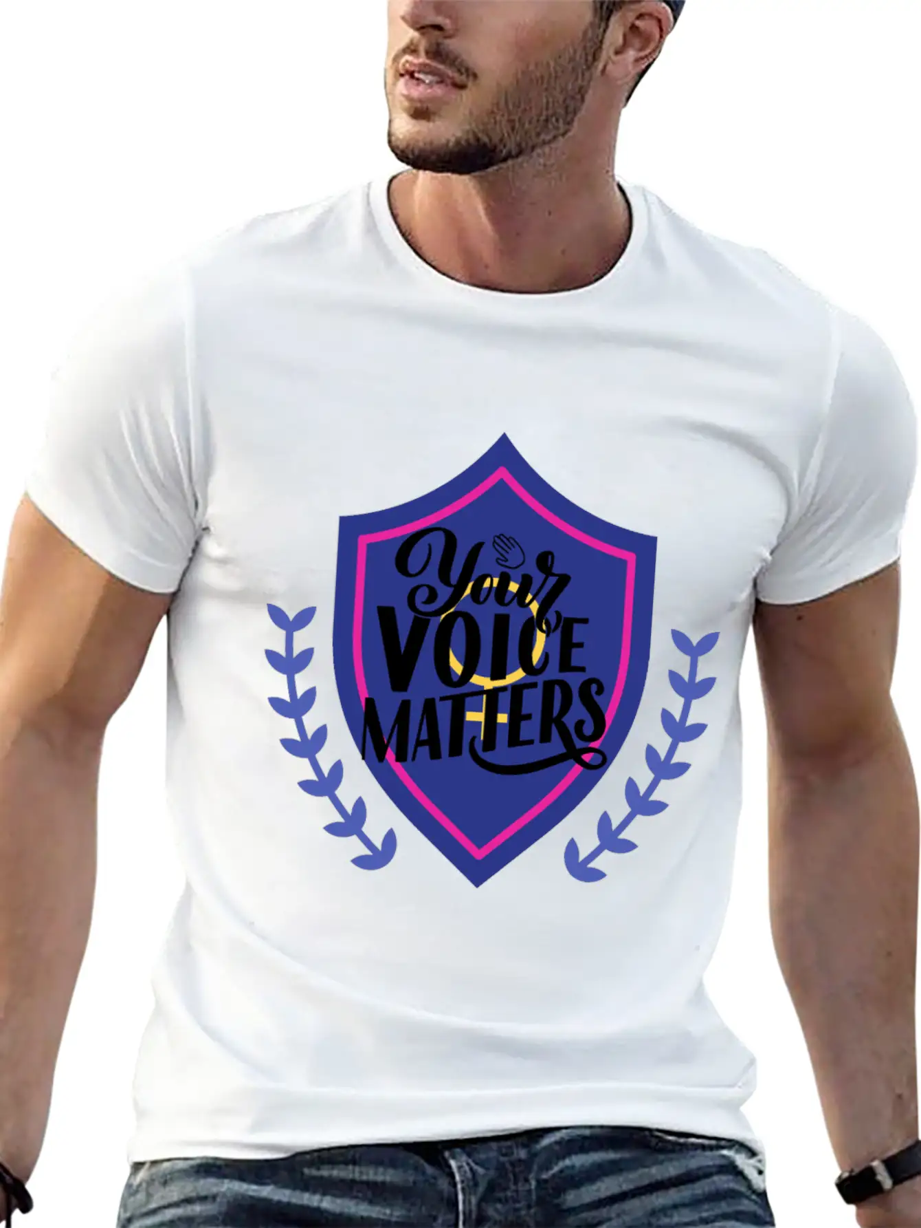 YOUR VOICE MATTERS Casual Graphic T-Shirt – Simple And Comfortable Daily Wear