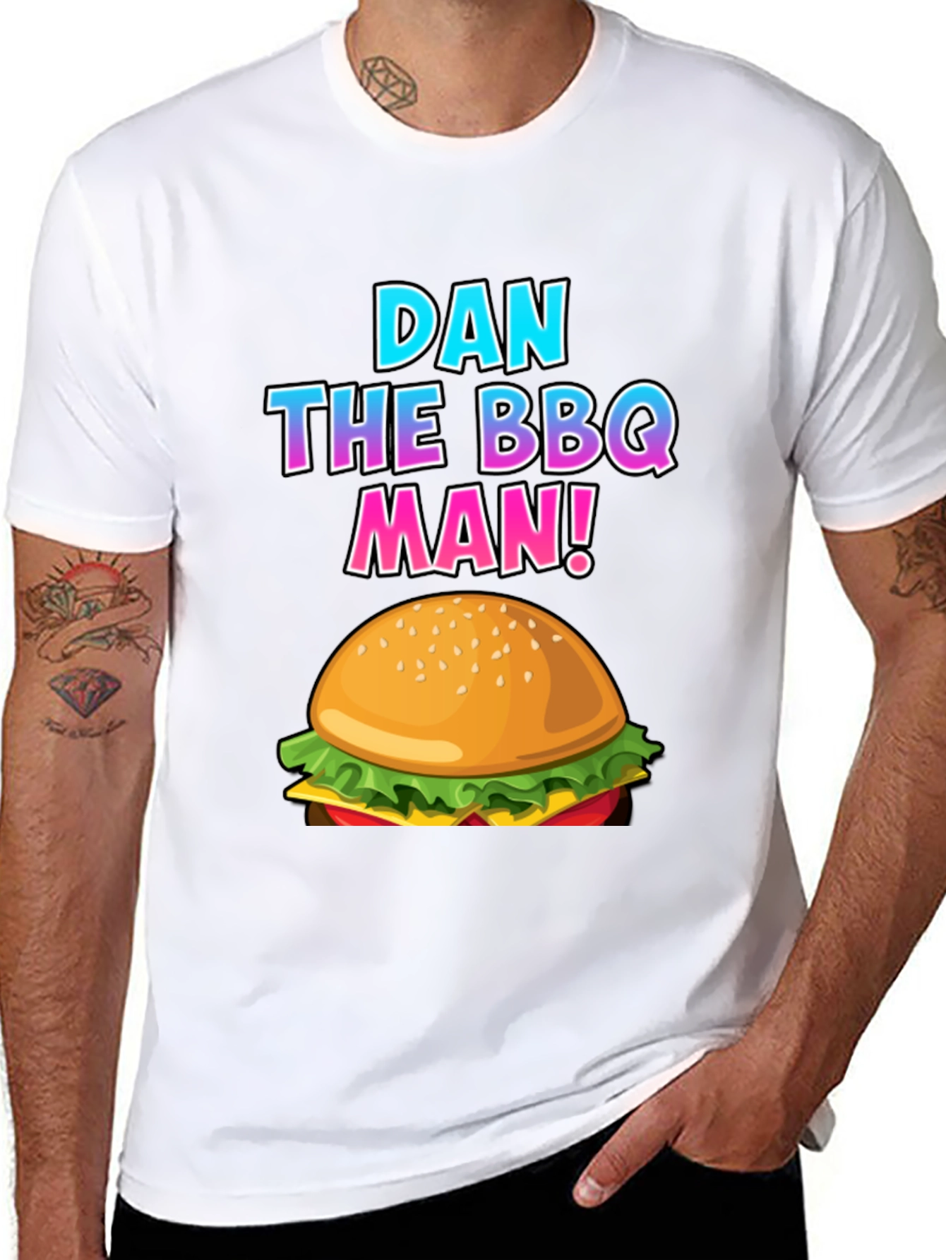 Dan the BBQ Man Burger T-Shirt