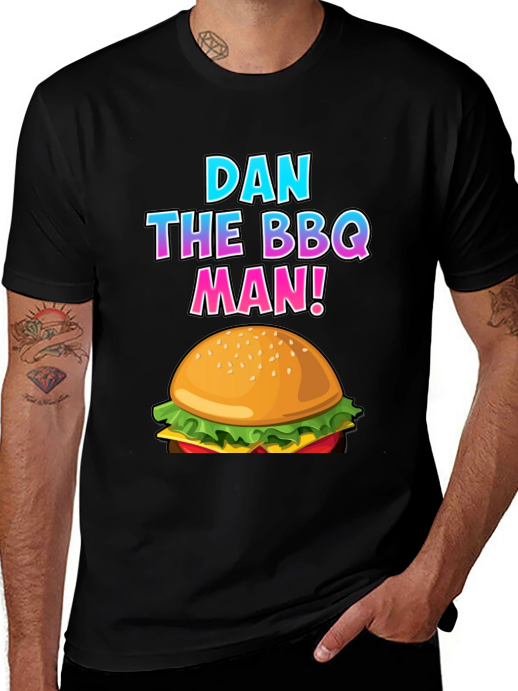 Dan the BBQ Man Burger T-Shirt