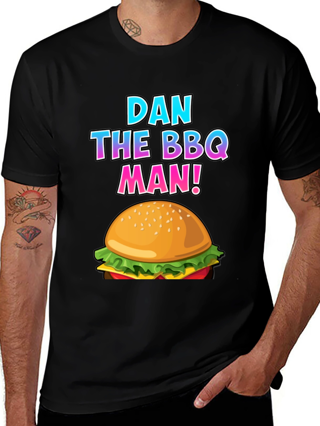 Dan the BBQ Man Burger T-Shirt