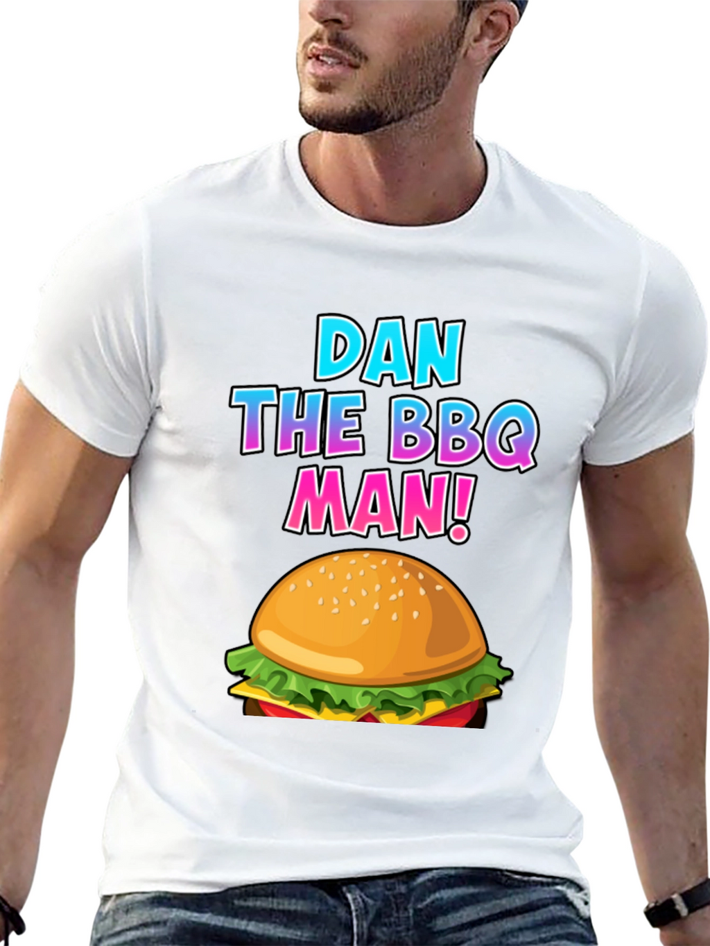 Dan the BBQ Man Burger T-Shirt