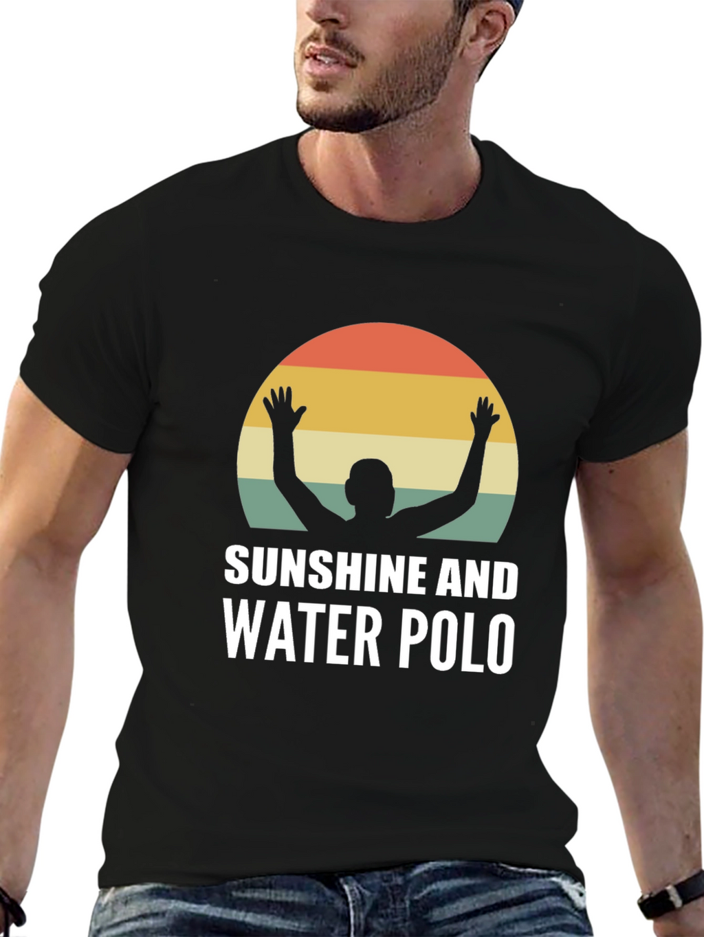 Sunshine and Water Polo T-Shirt - Black