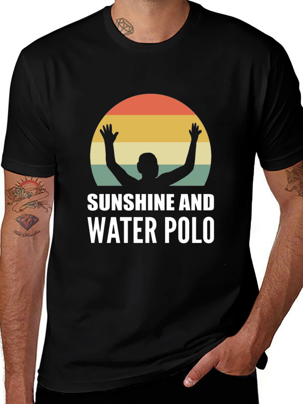 Sunshine and Water Polo T-Shirt - Black