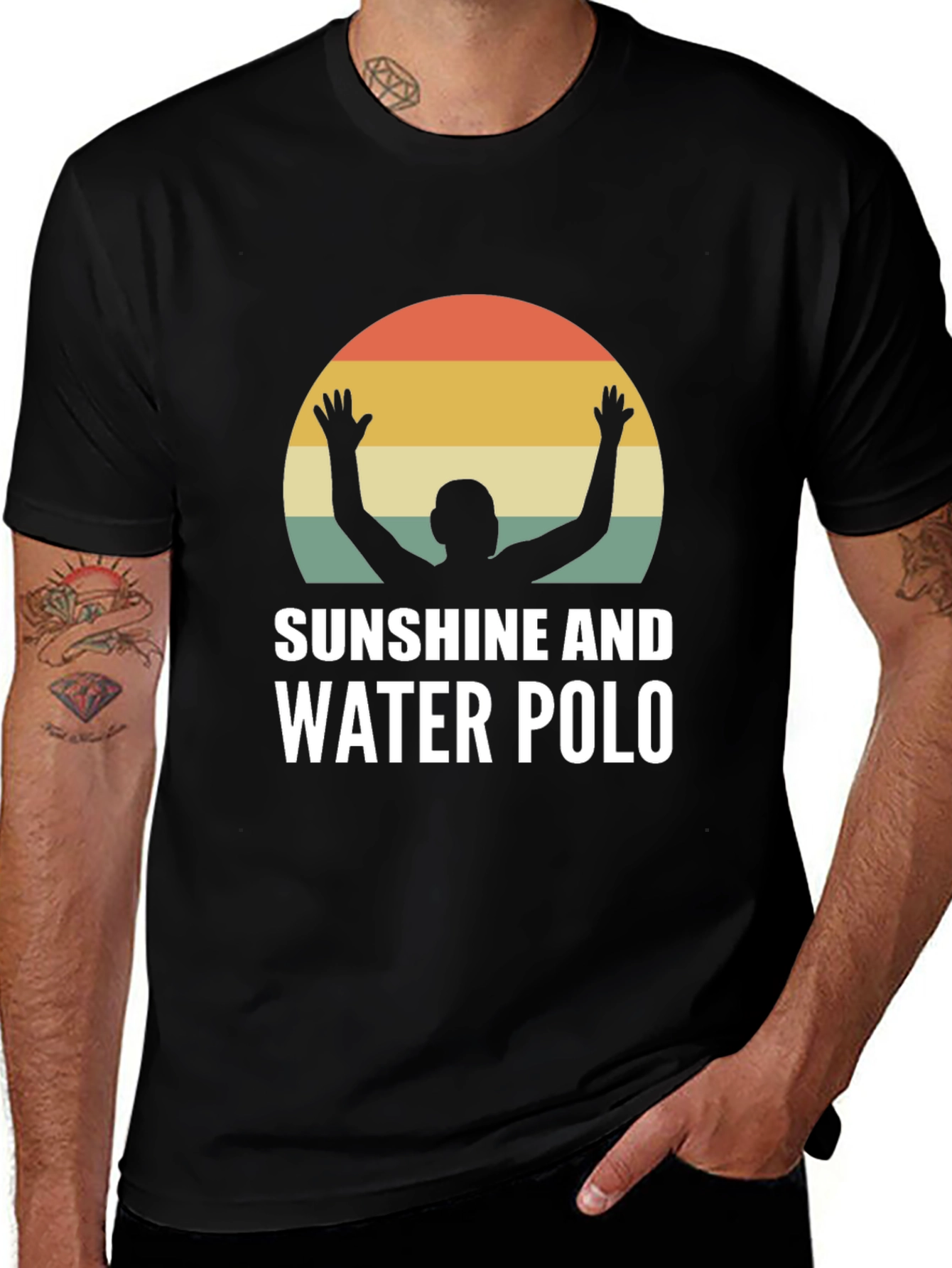 Sunshine and Water Polo T-Shirt - Black