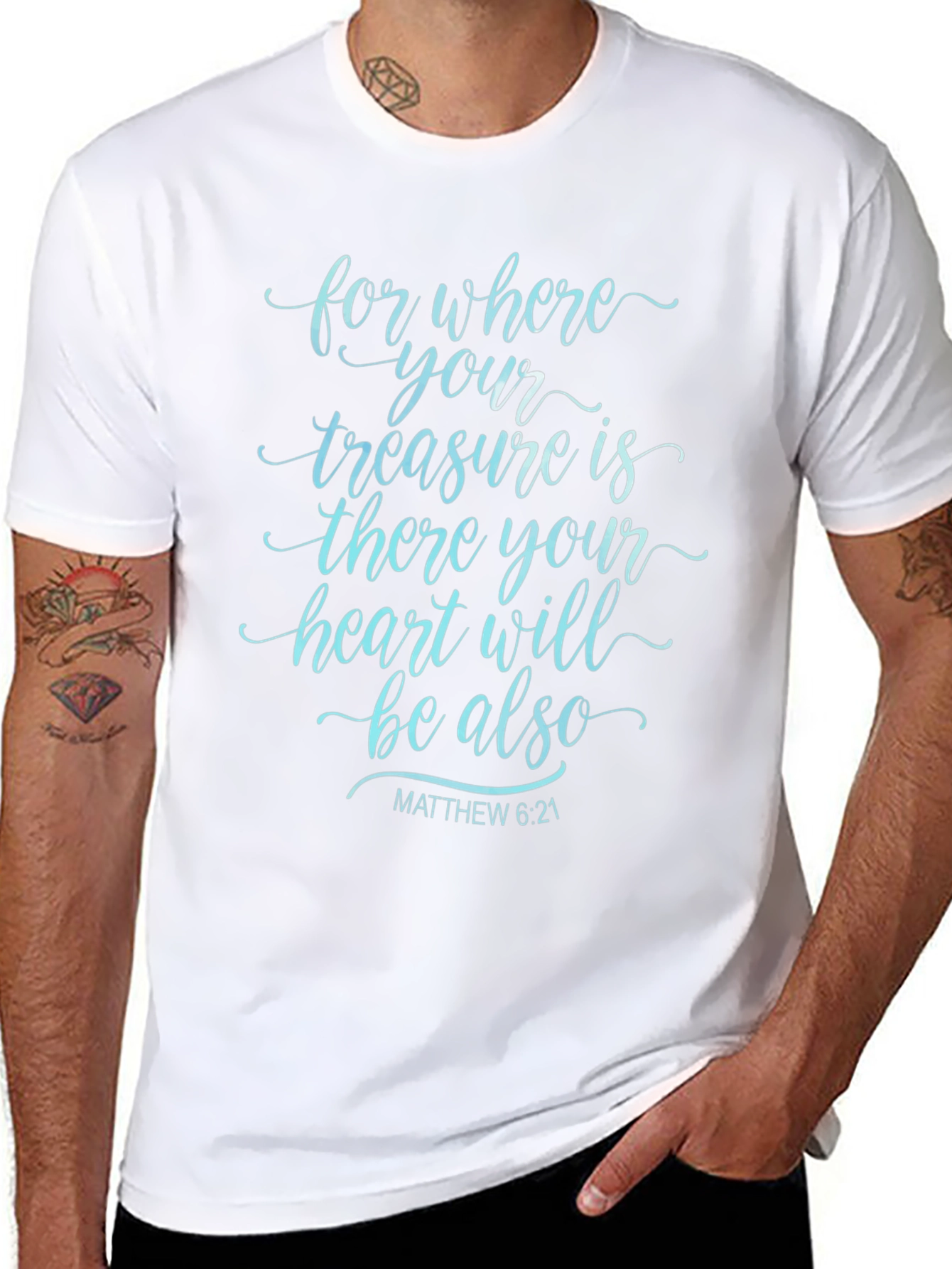 Faithful Tee: Matthew 6:21 Bible Verse T-Shirt