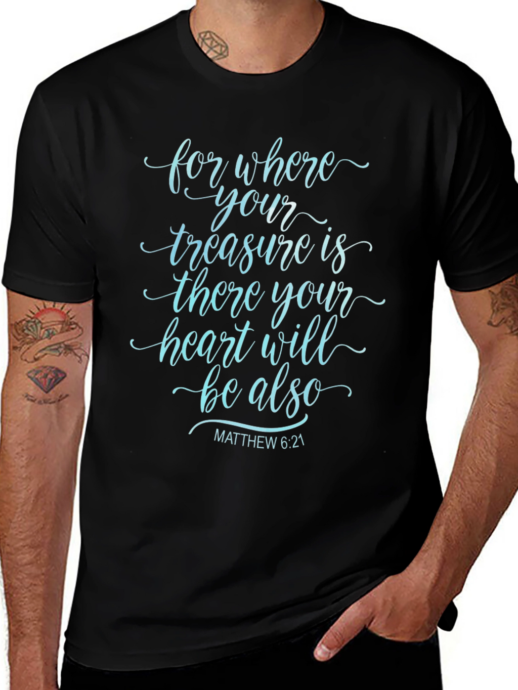 Faithful Tee: Matthew 6:21 Bible Verse T-Shirt