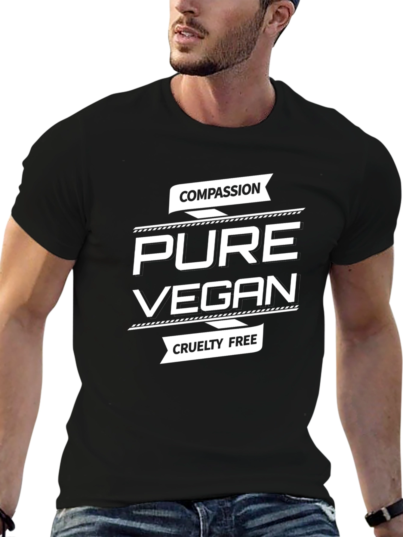 Pure Vegan T-Shirt: Compassion & Cruelty-Free