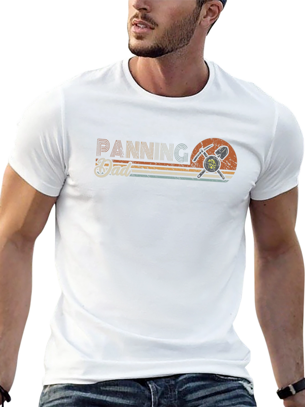Panning Dad T-Shirt: Gold Mining Retro Style Tee