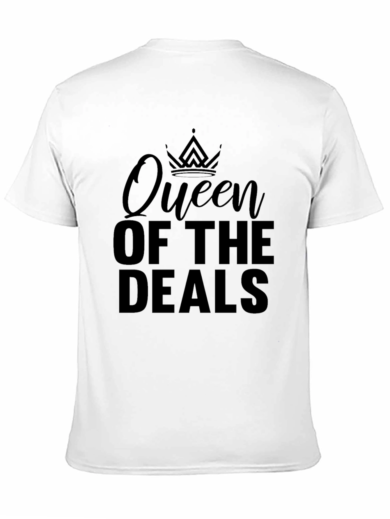 Queen of the Deals Black Graphic T-Shirt