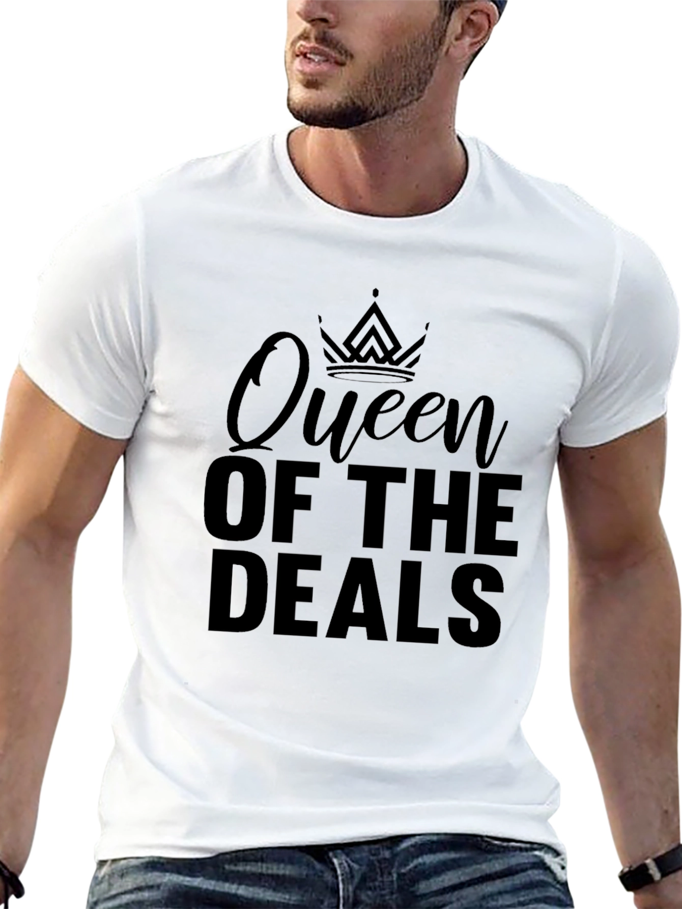 Queen of the Deals Black Graphic T-Shirt