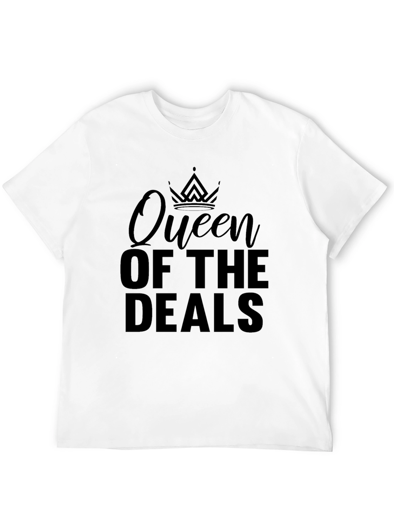 Queen of the Deals Black Graphic T-Shirt