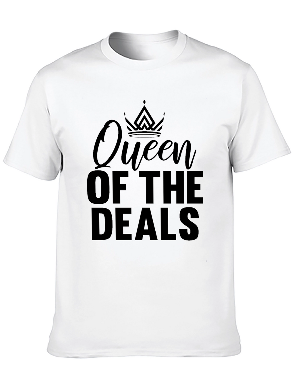 Queen of the Deals Black Graphic T-Shirt