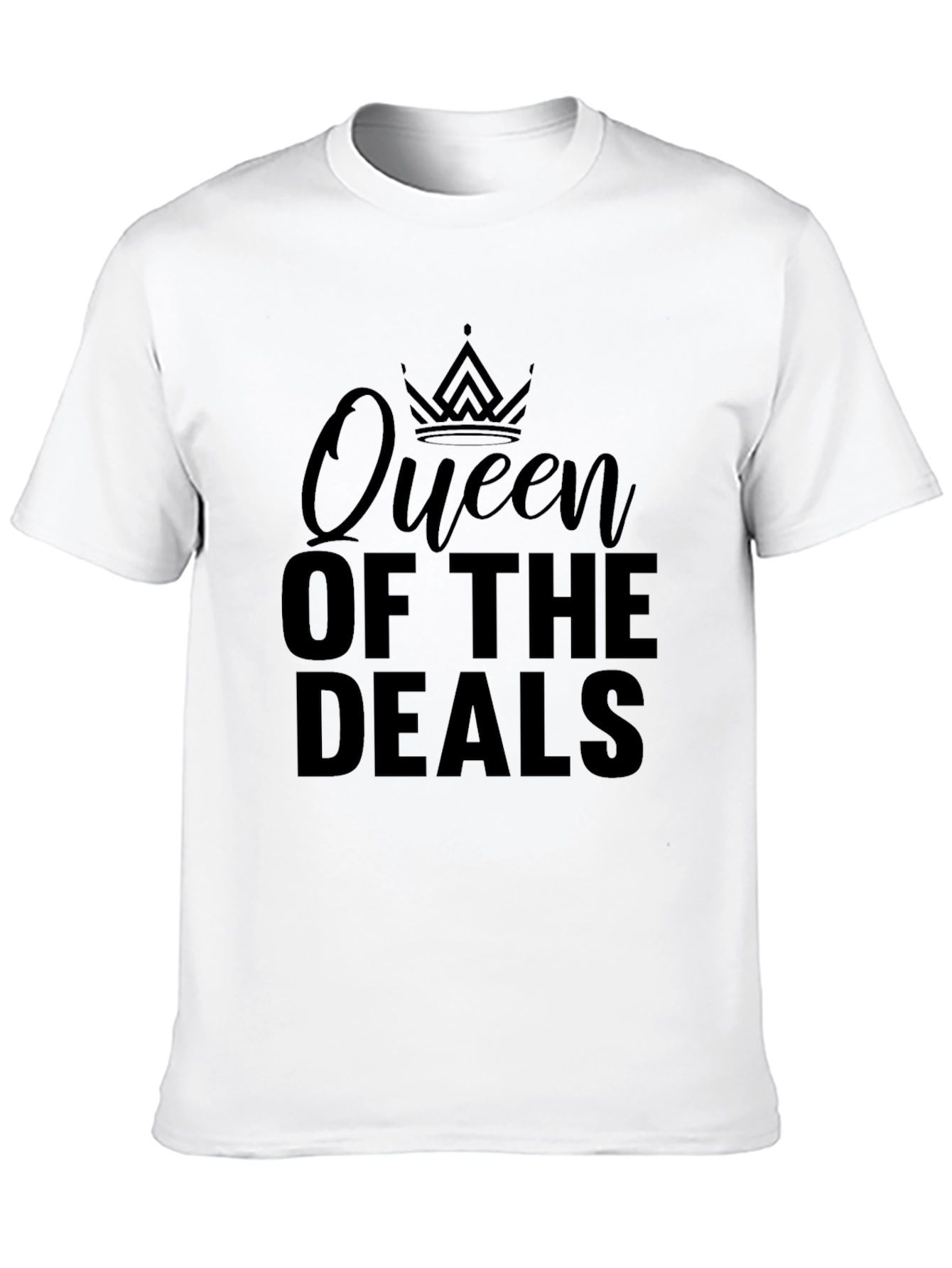 Queen of the Deals Black Graphic T-Shirt