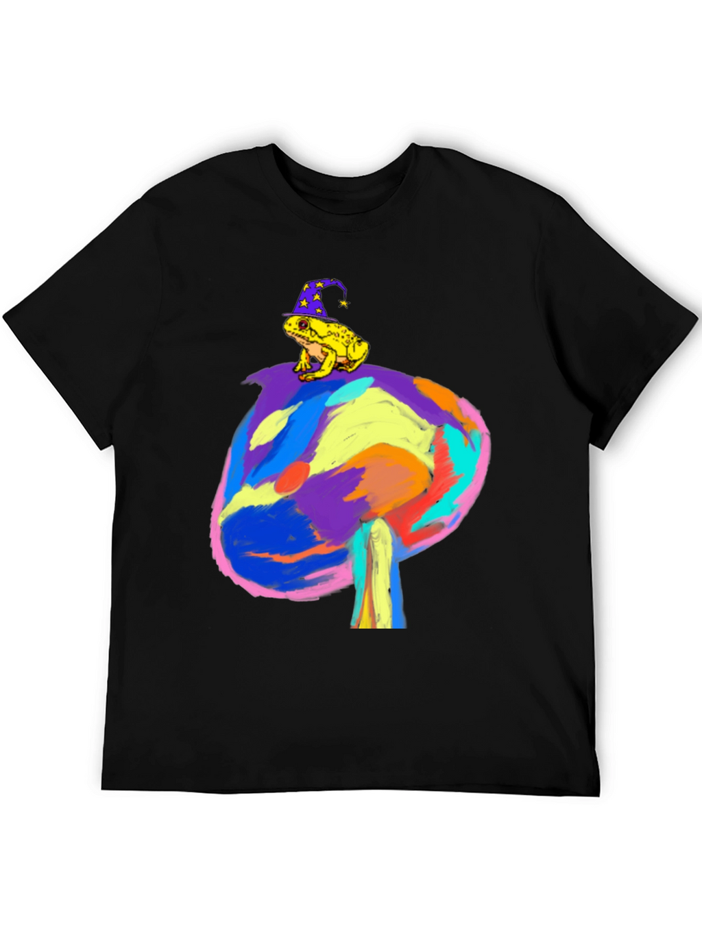 Wizard Frog on Mushroom Tee