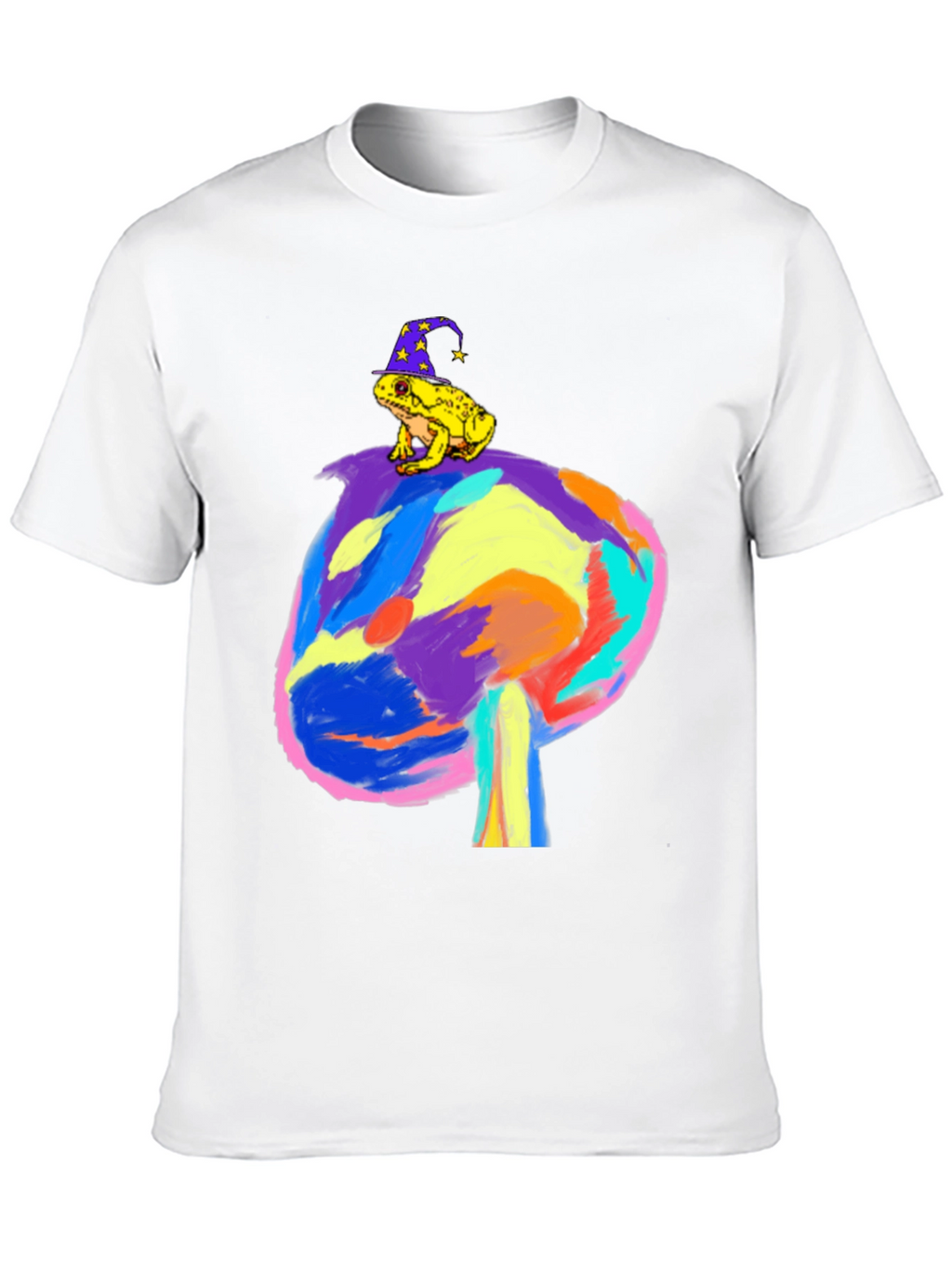 Wizard Frog on Mushroom Tee