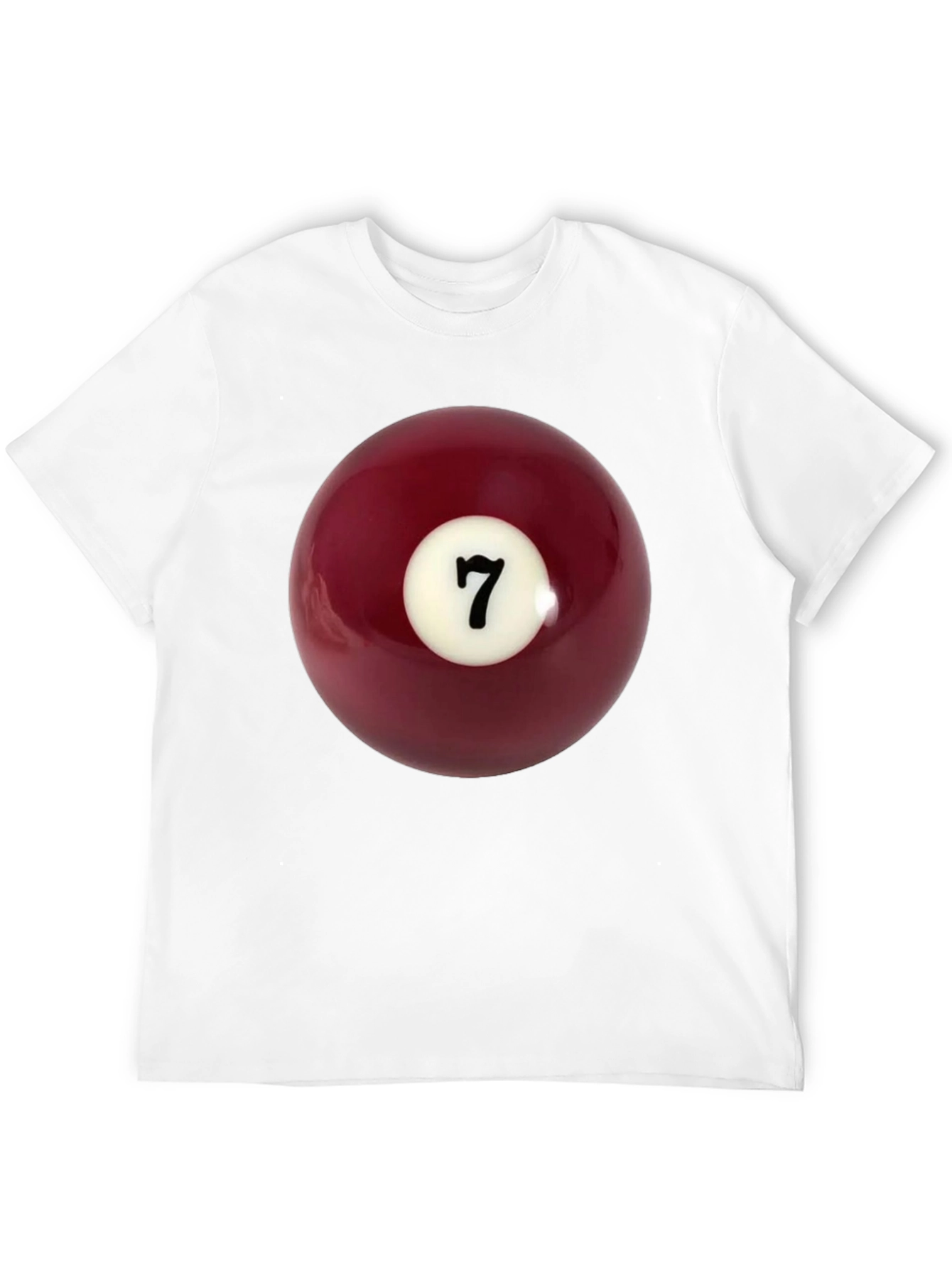 Lucky 7 Billiard Ball Graphic Tee - Classic Black