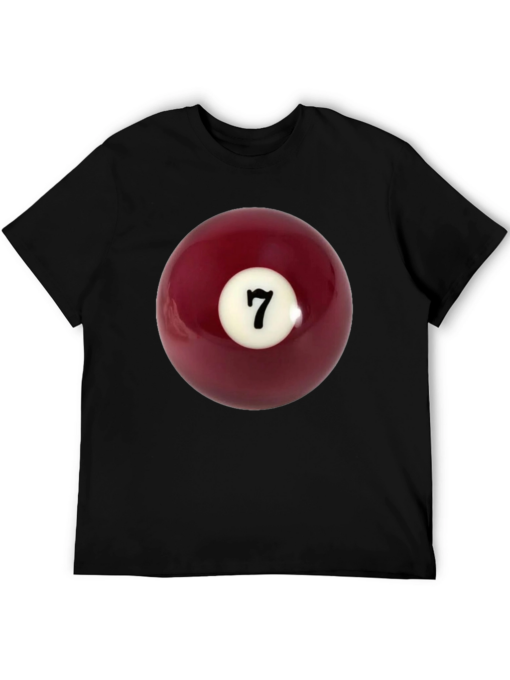 Lucky 7 Billiard Ball Graphic Tee - Classic Black
