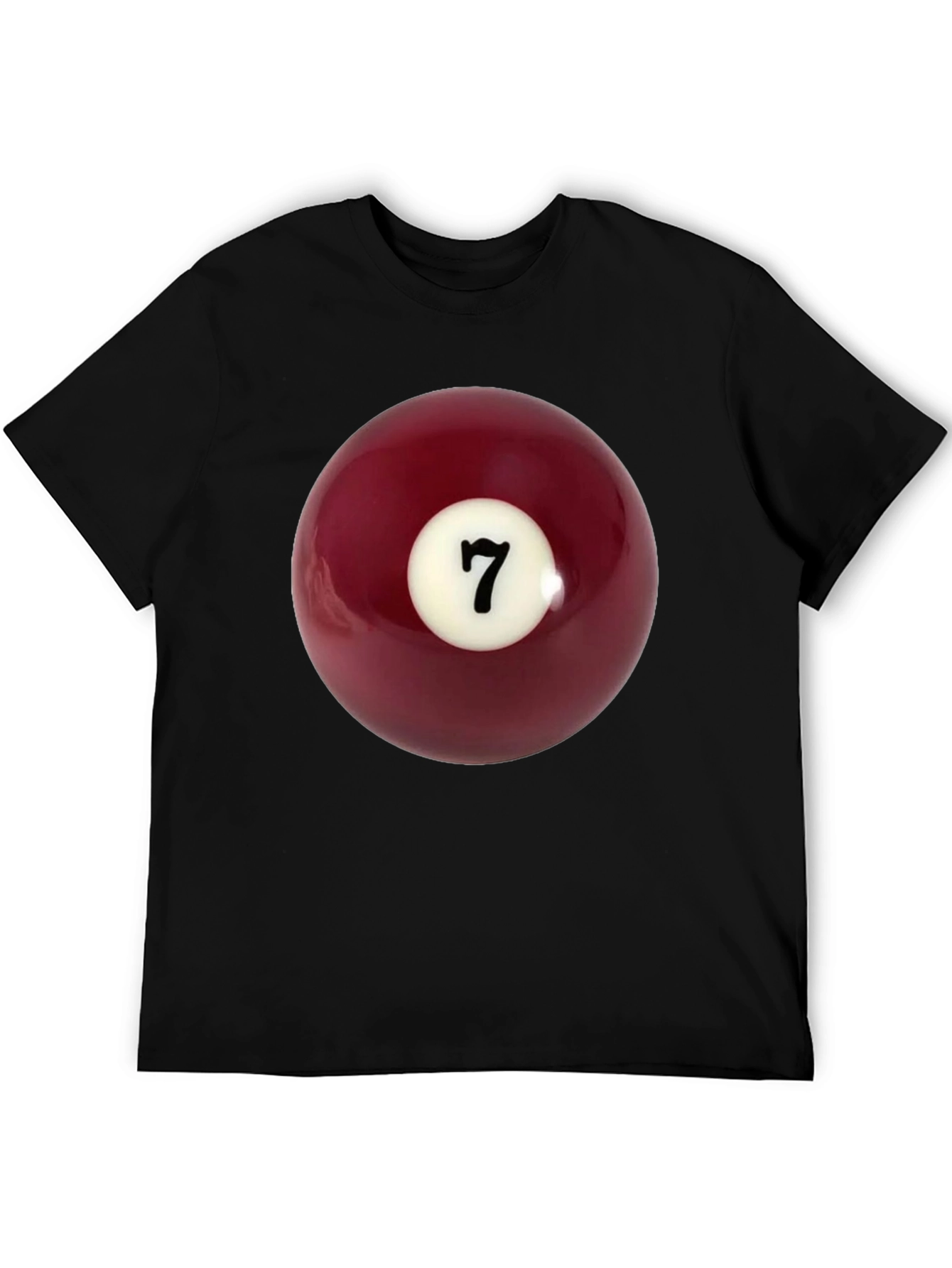Lucky 7 Billiard Ball Graphic Tee - Classic Black