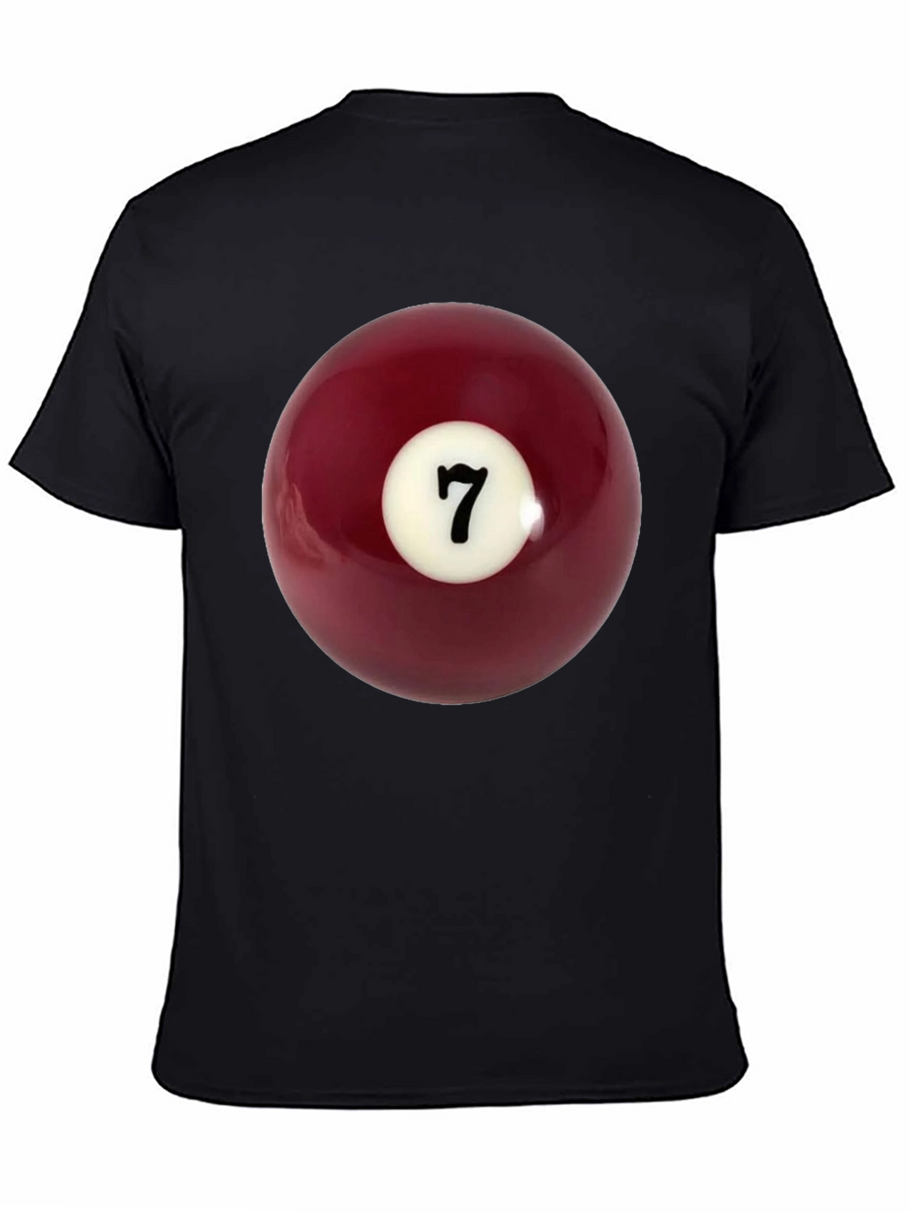 Lucky 7 Billiard Ball Graphic Tee - Classic Black