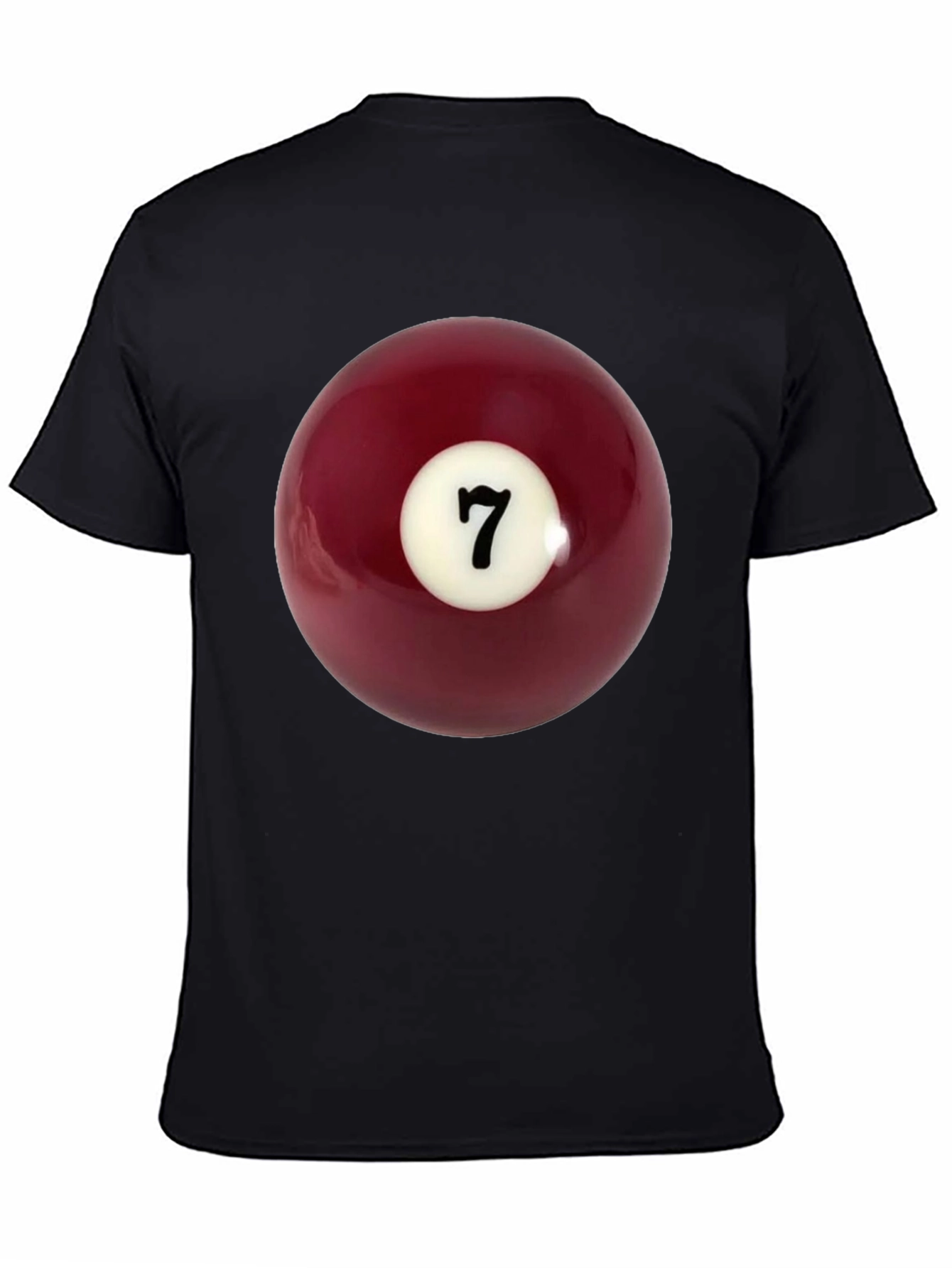 Lucky 7 Billiard Ball Graphic Tee - Classic Black