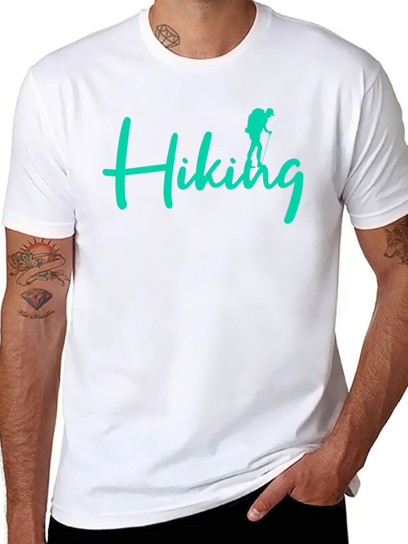 Hiking Adventure Tee - Black Crew Neck
