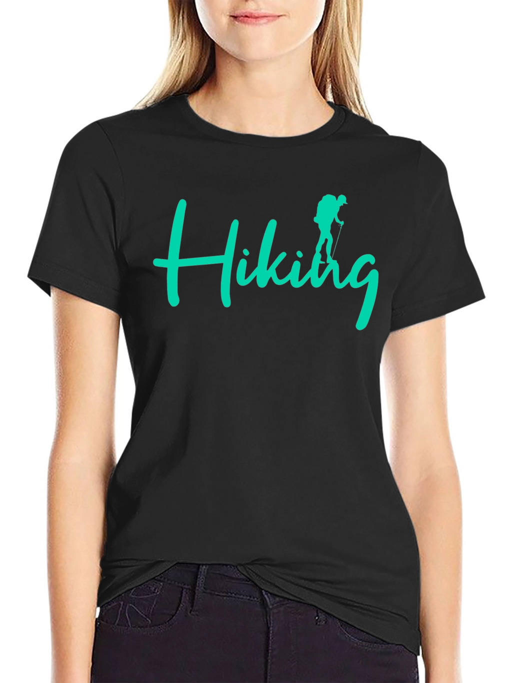 Hiking Adventure Tee - Black Crew Neck