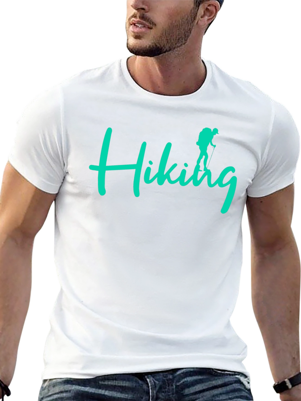 Hiking Adventure Tee - Black Crew Neck