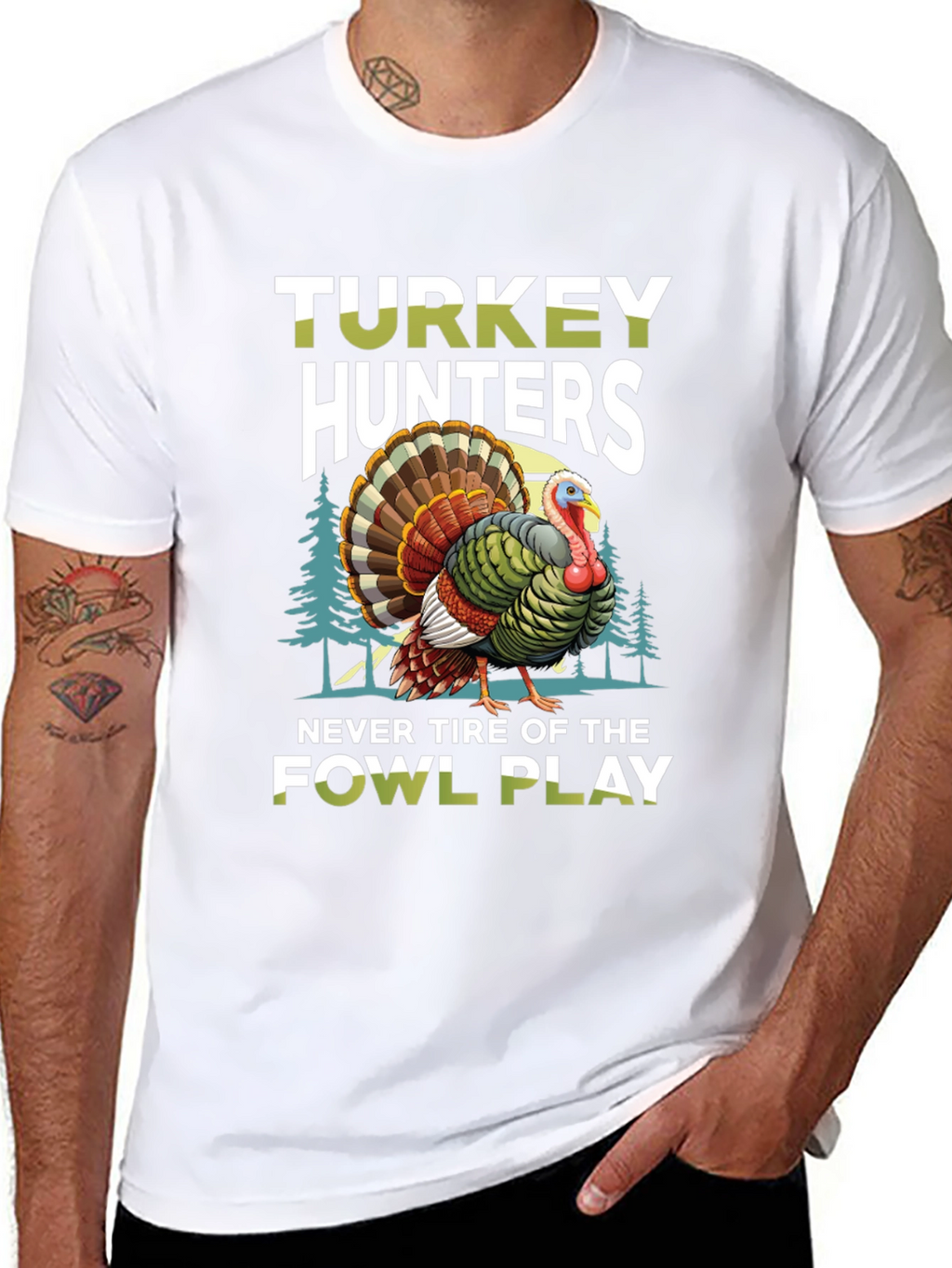 Turkey Hunters Fowl Play Graphic Tee