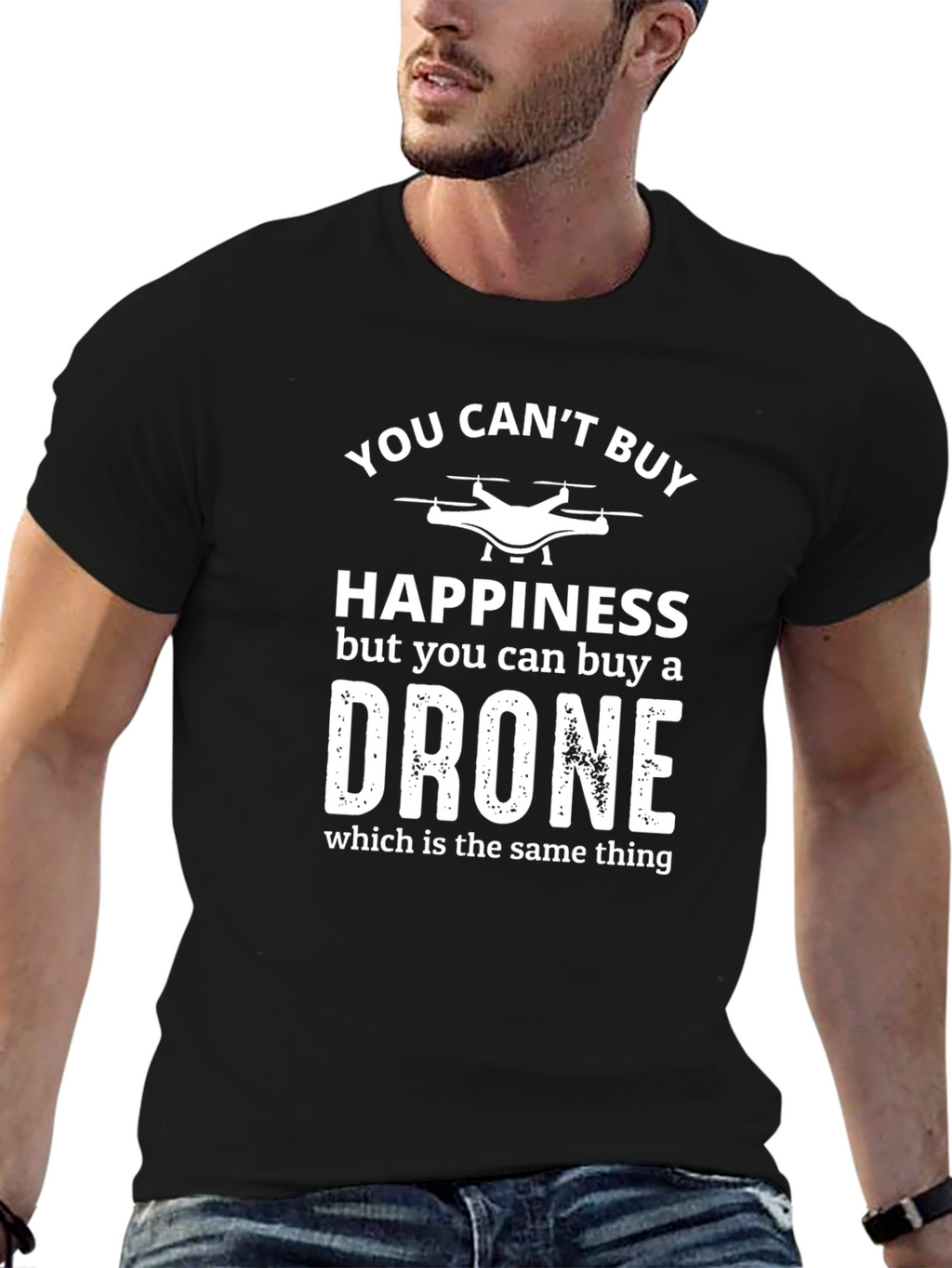 Funny Drone T-Shirt: Happiness = Drone