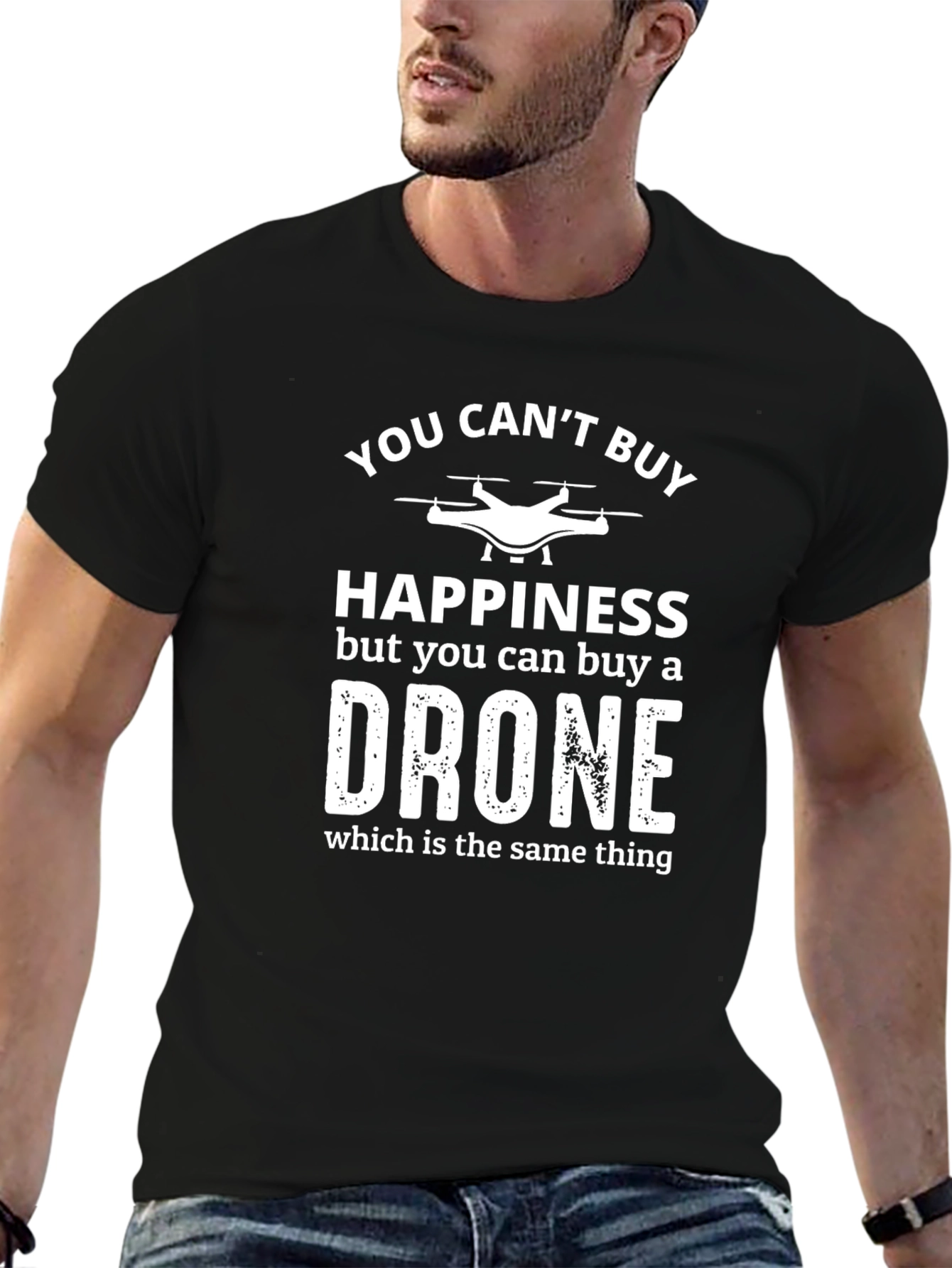 Funny Drone T-Shirt: Happiness = Drone
