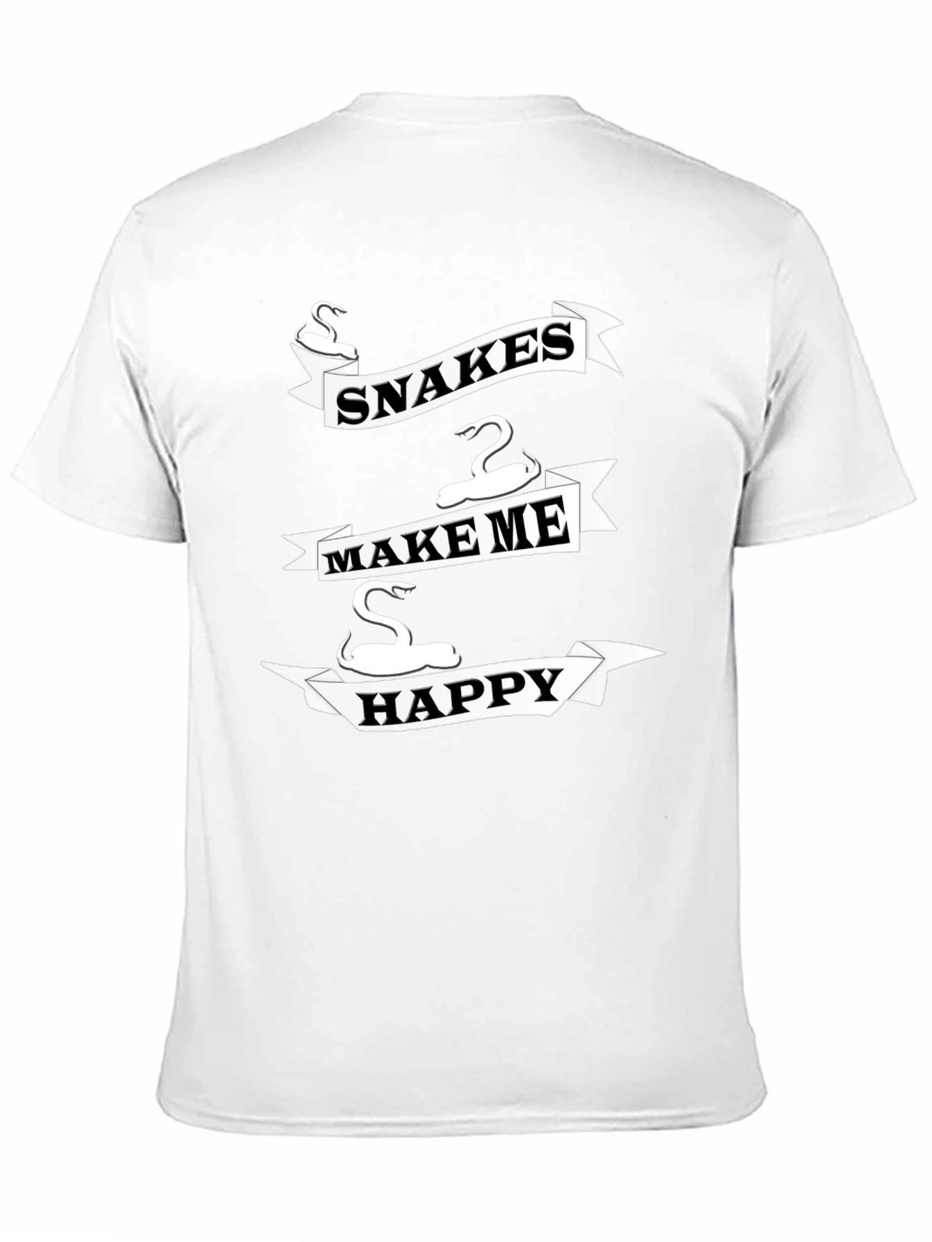 Snakes Make Me Happy T-Shirt - Novelty Snake Lover Tee