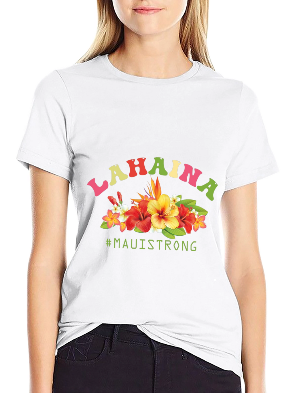 Lahaina Maui Strong Floral Graphic Tee