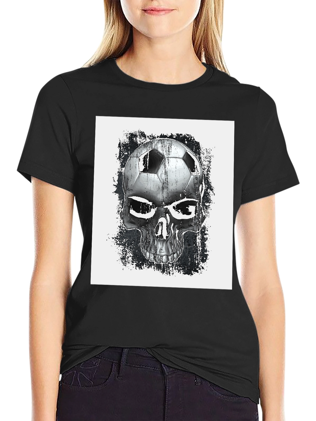 Soccer Skull Graphic T-Shirt