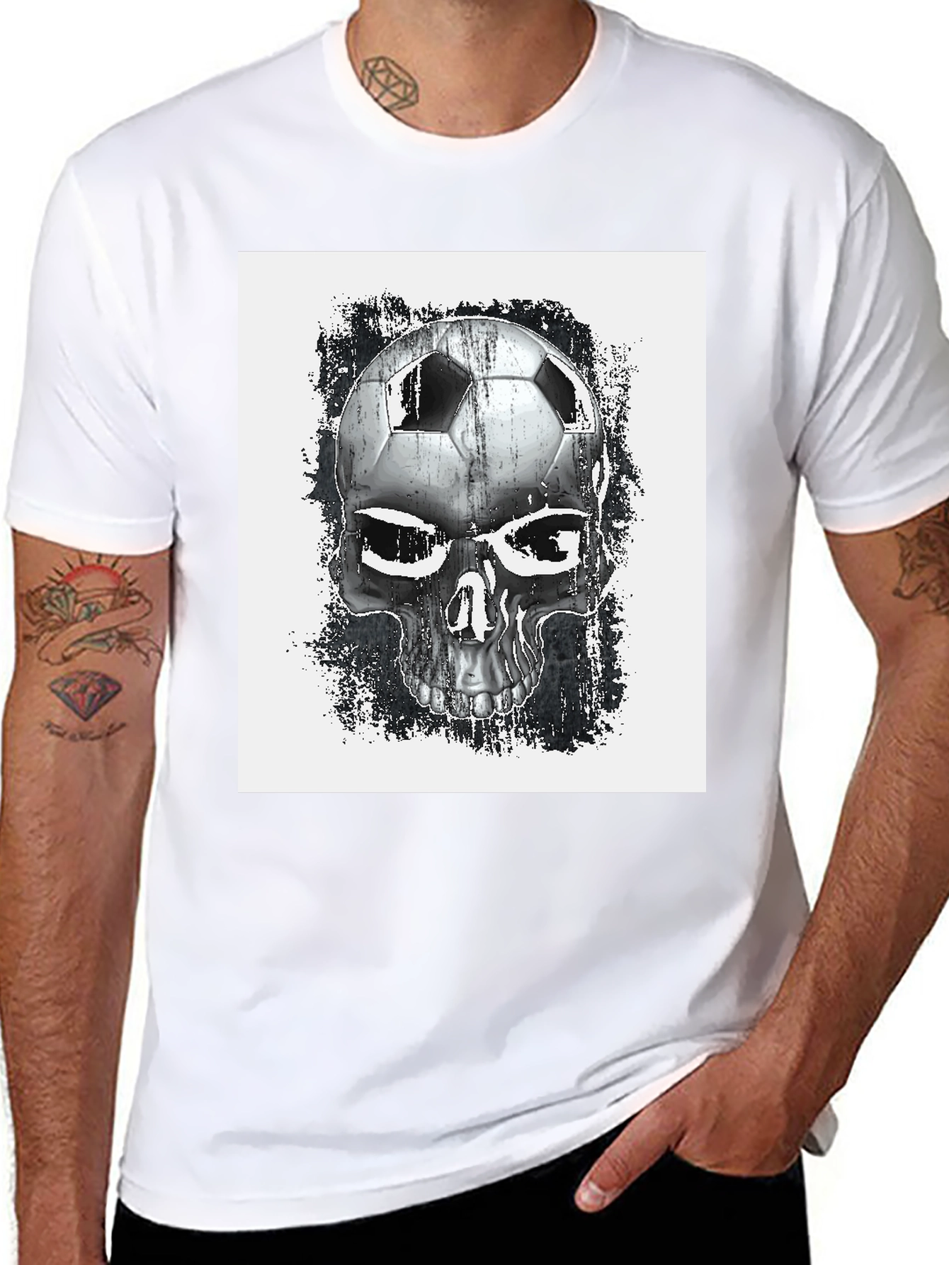 Soccer Skull Graphic T-Shirt