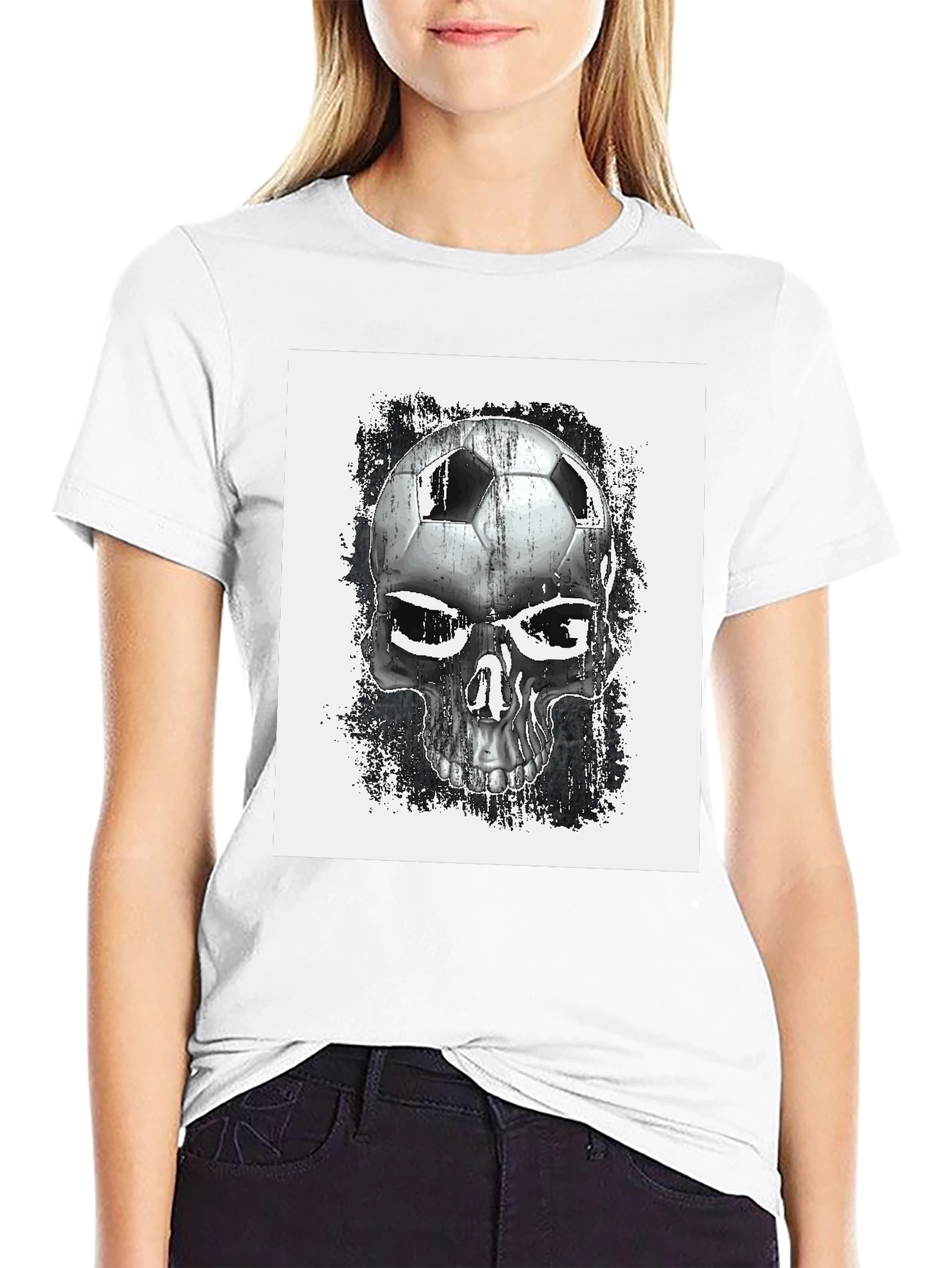 Soccer Skull Graphic T-Shirt